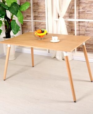 Mesa Eames de 6 puestos color madera