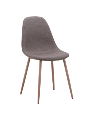 Silla Emily de tela color cafe claro