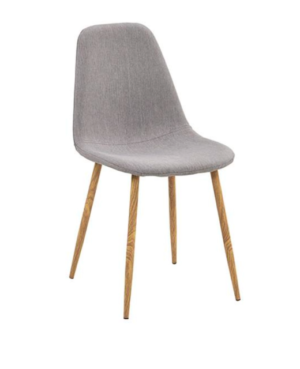 Silla Emily de tela color gris claro